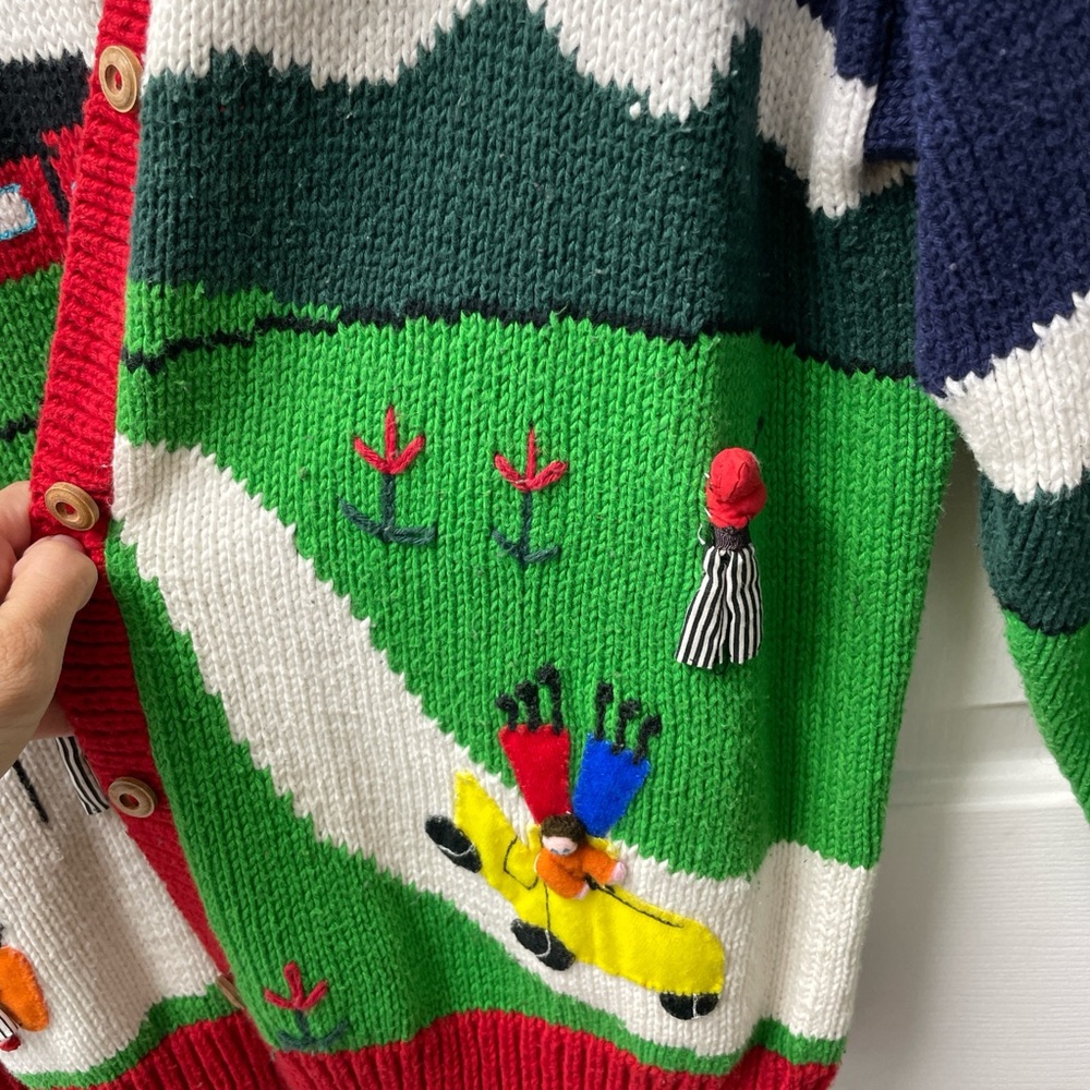 Men's Colorful Golf Cardigan Sweater - Picture 2 of 5